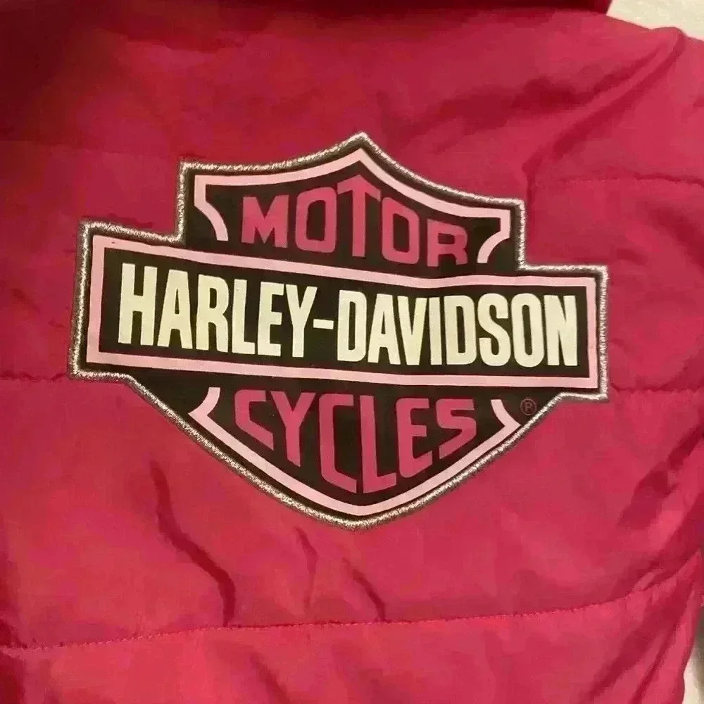 Harley Davidson pink toddler zip up jacket size 2T